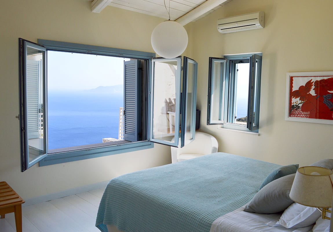 Urania Villas Lefkada Greece - Villa Fos Lefkada infinite blue views from master bedroom