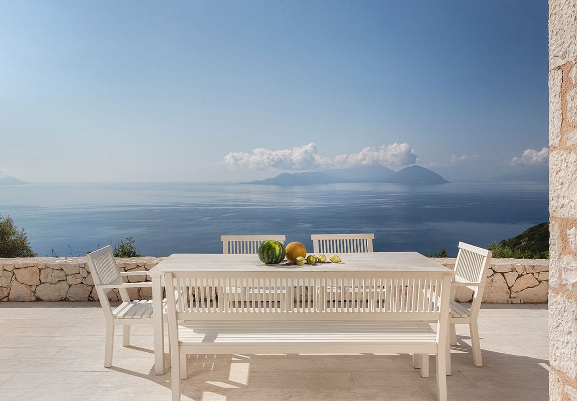 Urania Villas Lefkada Greece - Villa Iris Lefkada terrace infront of the villa