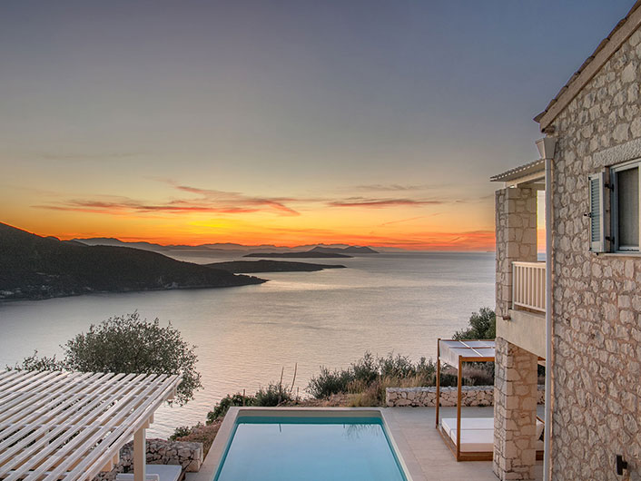 Sunrise view from villa Fos